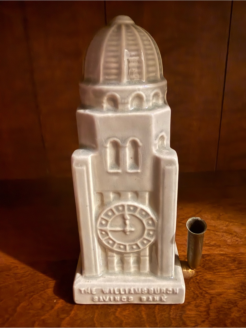 Vintage McCoy Pottery Tower of Strength Williamsburgh Coin Bank & Pen Holder